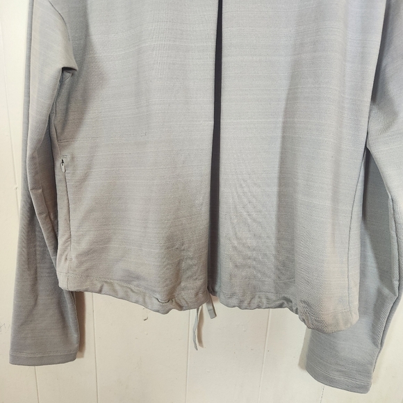 REI Co-Op Take Your time Pullover Size Small Gray Cowl Neck Tie Waist - Picture 8 of 15